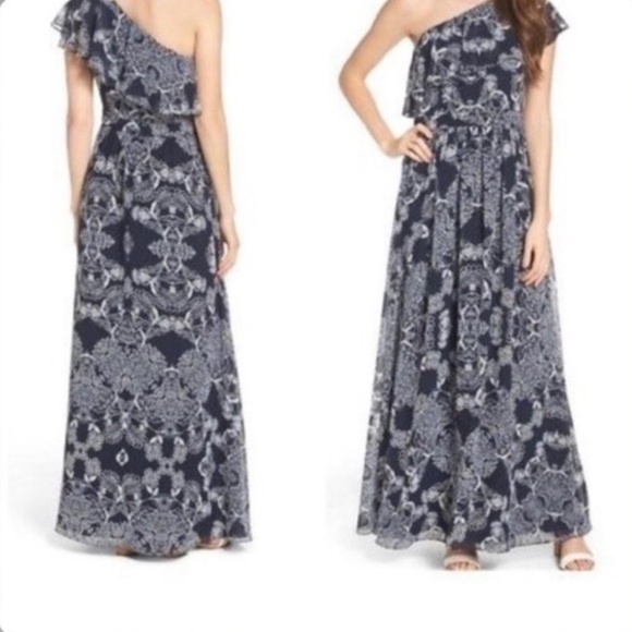 Vince Camuto One-Shoulder Floral Maxi Dress size 6 - Picture 2 of 6